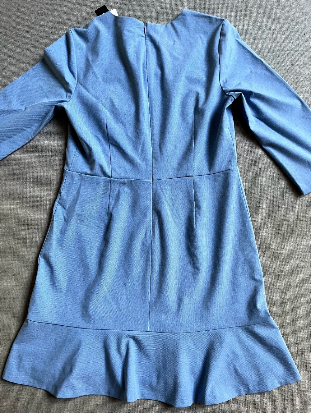 NWT Banana Republic Light Blue Ruffle-Hem Sheath Dress, Size 12 - Picture 6 of 7